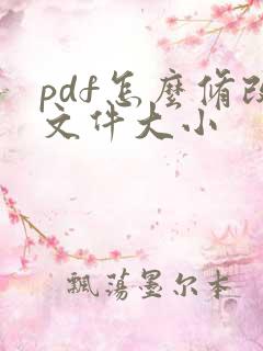 pdf怎么修改文件大小