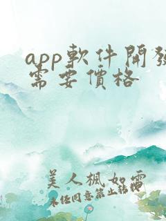app软件开发需要价格