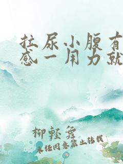 拉尿小腹有刺痛感一用力就痛