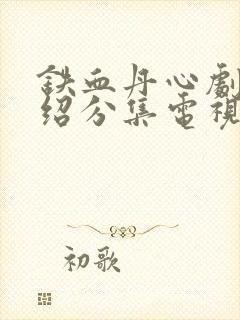铁血丹心剧情介绍分集电视猫
