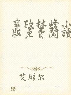 宁欣林峰小说正版免费阅读
