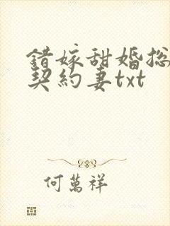 错嫁甜婚总裁的契约妻txt