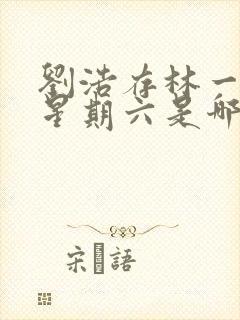刘浩存林一你好星期六是哪一期