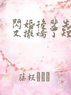闪婚后裴先生又又撒娇了短剧免费观看