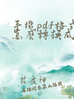 手机pdf格式怎么转换成word文档