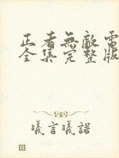正者无敌电视剧全集完整版