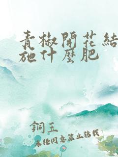 青椒开花结果期施什么肥