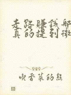 走路赚钱哪个是真的提到微信