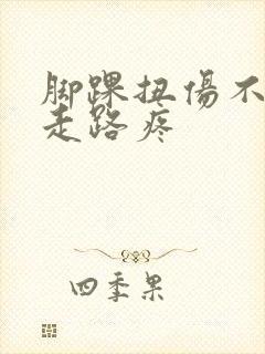 脚踝扭伤不肿但走路疼