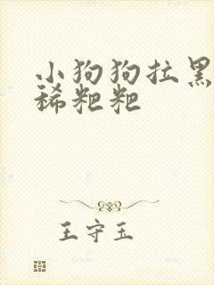 小狗狗拉黑色的稀粑粑