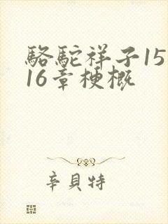骆驼祥子15到16章梗概
