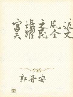 官场之风流医少吴跃民全文小说
