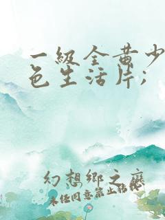 一级全黄少妇性色生活片;