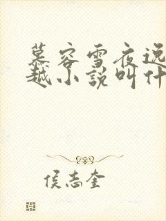 慕容雪夜逸尘穿越小说叫什么