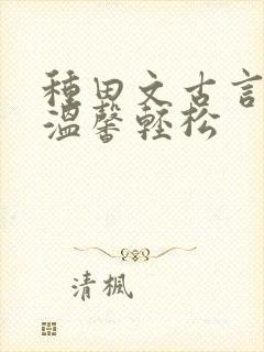 种田文古言平淡温馨轻松