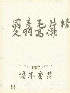 国产毛片精品久久99高潮