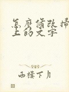 怎么修改扫描件上的文字