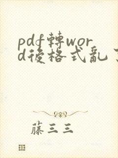 pdf转word后格式乱了怎么办