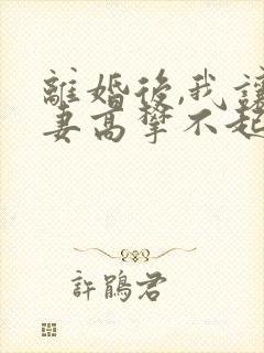 离婚后,我让前妻高攀不起全文在线阅读