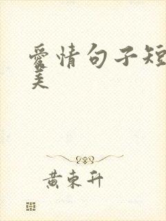 爱情句子短句唯美