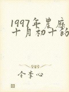 1997年农历十月初十的生辰八字
