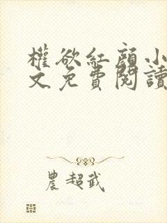 权欲红颜小说全文免费阅读
