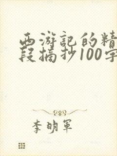 西游记的精彩片段摘抄100字左右