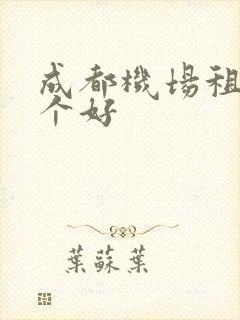 成都机场租车哪个好