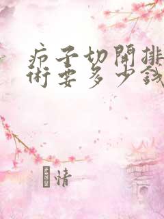 疖子切开排脓手术要多少钱