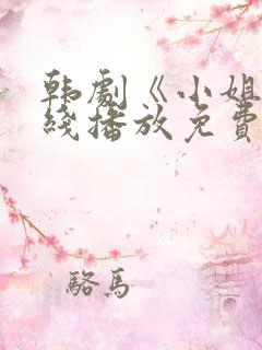 韩剧《小姐》在线播放免费播放