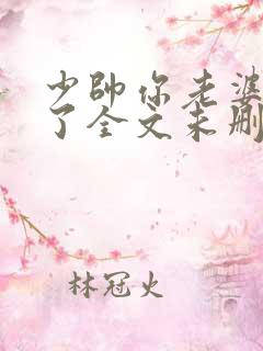 少帅你老婆又跑了全文未删减