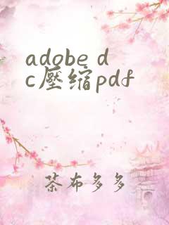 adobe dc压缩pdf