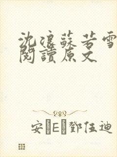 沈浪苏若雪免费阅读原文