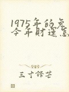 1975年的兔今年财运怎么样