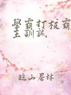 学霸打校霸双男主训诫
