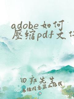 adobe如何压缩pdf文件大小