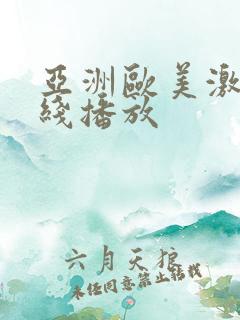 亚洲欧美激情在线播放