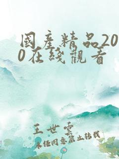 国产精品2020在线观看
