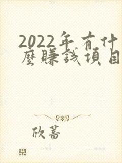 2022年有什么赚钱项目