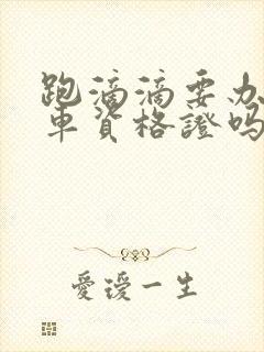 跑滴滴要办网约车资格证吗