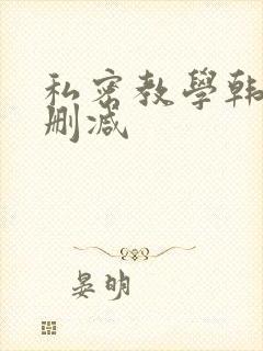 私密教学韩漫未删减
