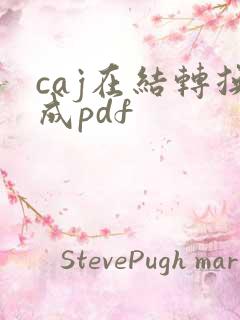 caj在结转换成pdf