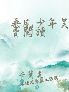 乘风少年吴峥免费阅读