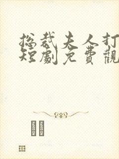 总裁夫人打工记短剧免费观看全集高清版