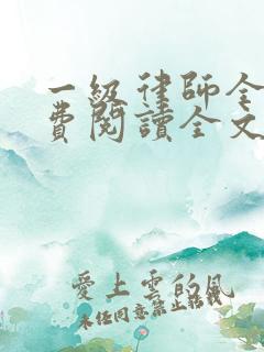 一级律师全集免费阅读全文