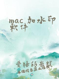 mac 加水印软件