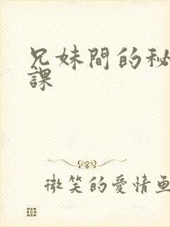 兄妹间的秘密授课