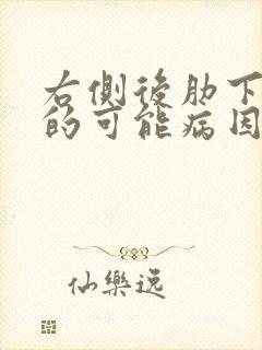 右侧后肋下疼痛的可能病因