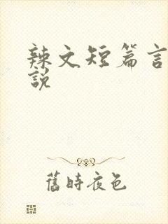 辣文短篇言情小说
