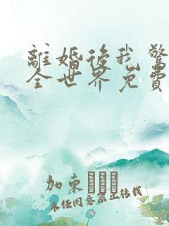 离婚后我惊艳了全世界免费阅读全文最新章节